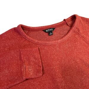 Buffalo David Bitton Sweater Men Red Pullover Crew Neck Long Sleeve Sz XL